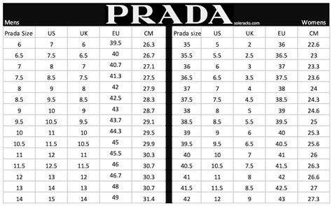 prada shoes size guide